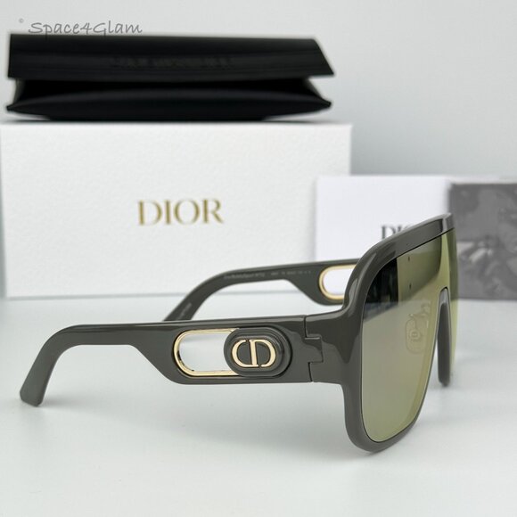 BRAND NEW Dior DIORBOBBYSPORT M1U 45A7 Grey Silver Mirror Unisex Mask Sunglasses - Picture 1 of 11